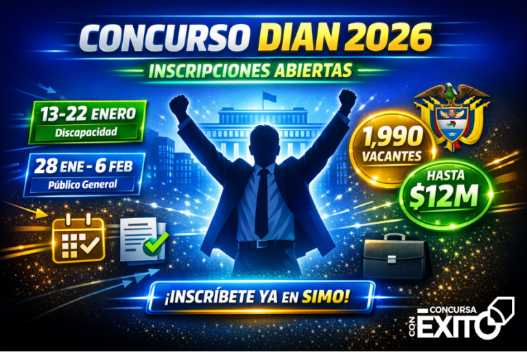 Inscripciones concurso Dian 2026