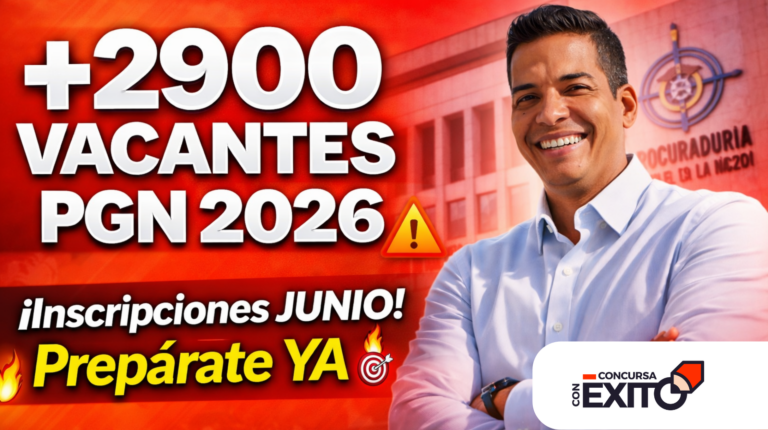 Concurso Procuraduría 2026: 2.826 Vacantes e Inscripciones