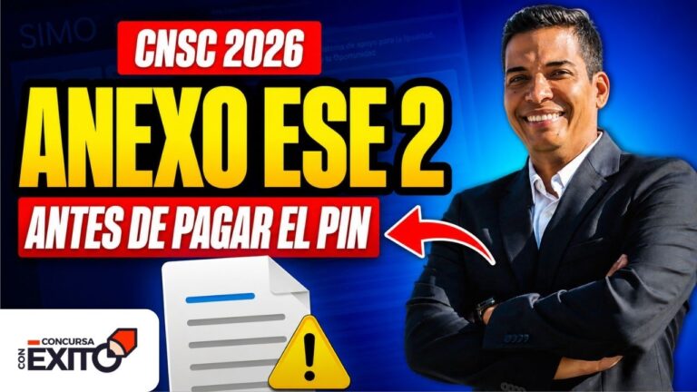 Concurso ESE 2026: Guía PASO A PASO para inscribirte en SIMO sin errores